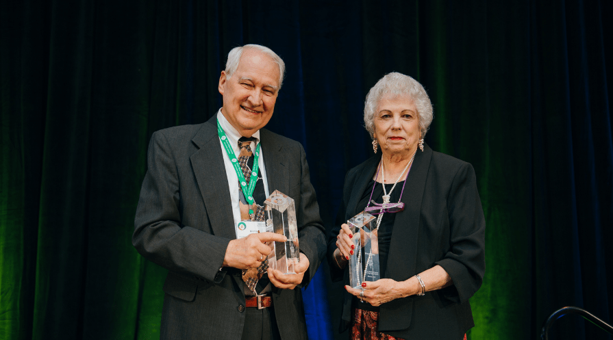 D’Neil and Michael Duffy, 2019 AMS Living legacy recipients.