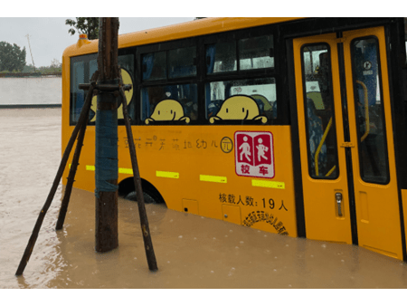 AMS China Spotlight - Potato Blossom School - Flooding with School Bus